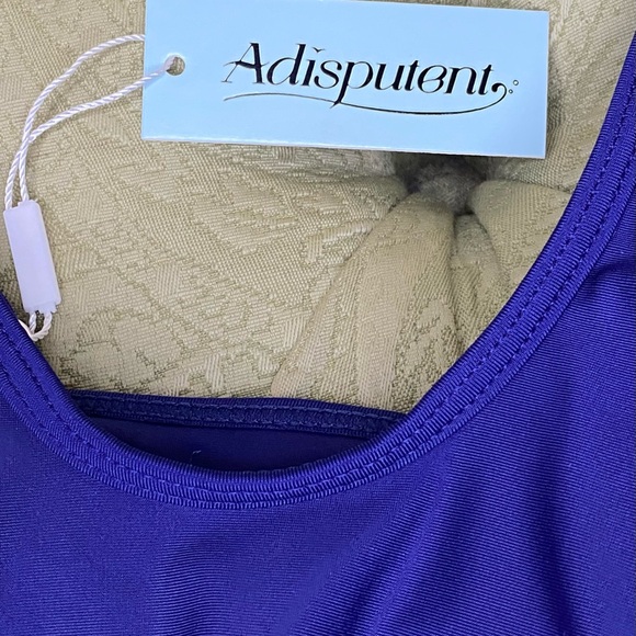 Adisputent Two Piece Swimsuit Flamingo Bottom Pattern Navy Top Size Small NWT - Picture 4 of 9